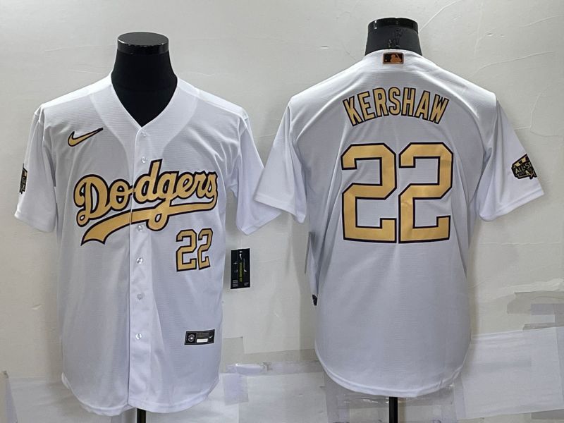Men Los Angeles Dodgers #22 Kershaw White 2022 All Star Nike MLB Jerseys